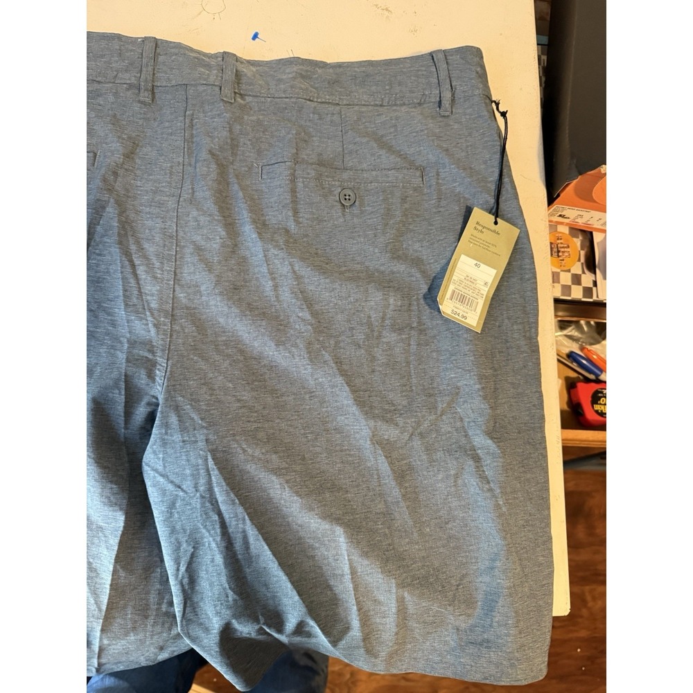 Goodfellow & Co Men's Swim Casual Shorts Rotary Black Grey Size 40 Blue NWT - Picture 2 of 3